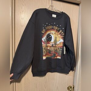 NWT Billabong Go Your Own Way Desert Graphic Crewneck Sweatshirt size XL